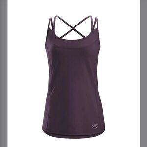 2/$35 Arc'teryx Purple Crisscross Active Tank with Built in Bra UPF 50